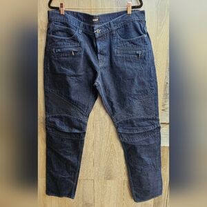Hudson Moto Jeans Men's Dark Blue Blender Skinny Biker Jeans 40